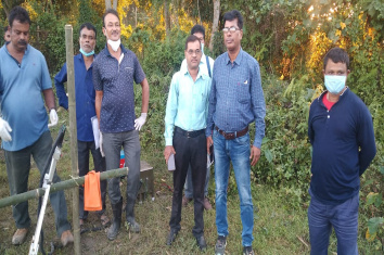 Photograph of the culling operations at village guakuchi on pub nalbari Dev block of Nalbari district on 5/11/22 for control and containment of AFRICAN swine fever.