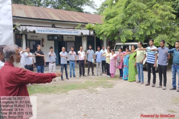 Cleanliness Drive, at All PWSS of campus by swajalmitra and Water Users committee. Pledge on Sujal & Swachha Gaon has taken by all staff of  PHE Nalbari and Belsor Division and all Water Users Committee.